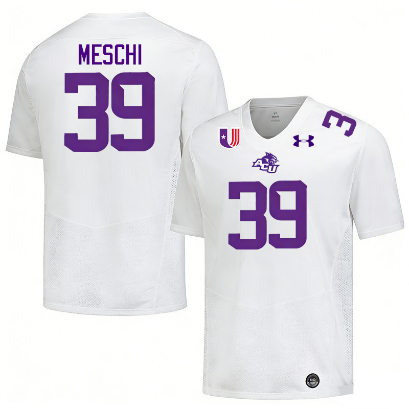 Abilene Christian Wildcats #39 Kyler Meschi College Football Jerseys,Uniforms Stitched-White Abilene Christian Wildcats #39 Kyler Meschi College Football Jerseys,Uniforms Stitched-White